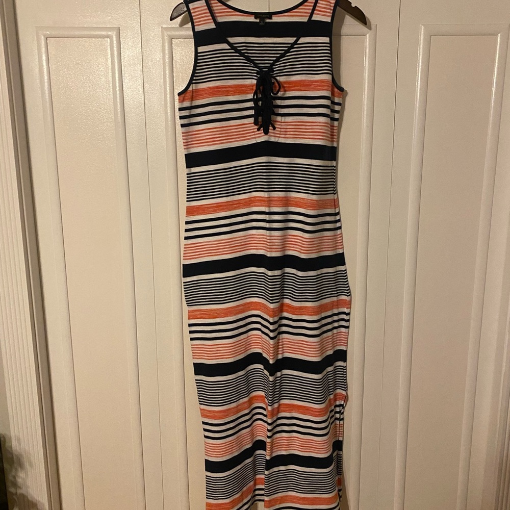 Talbots Sleeveless Medium Cotton Maxi Dress